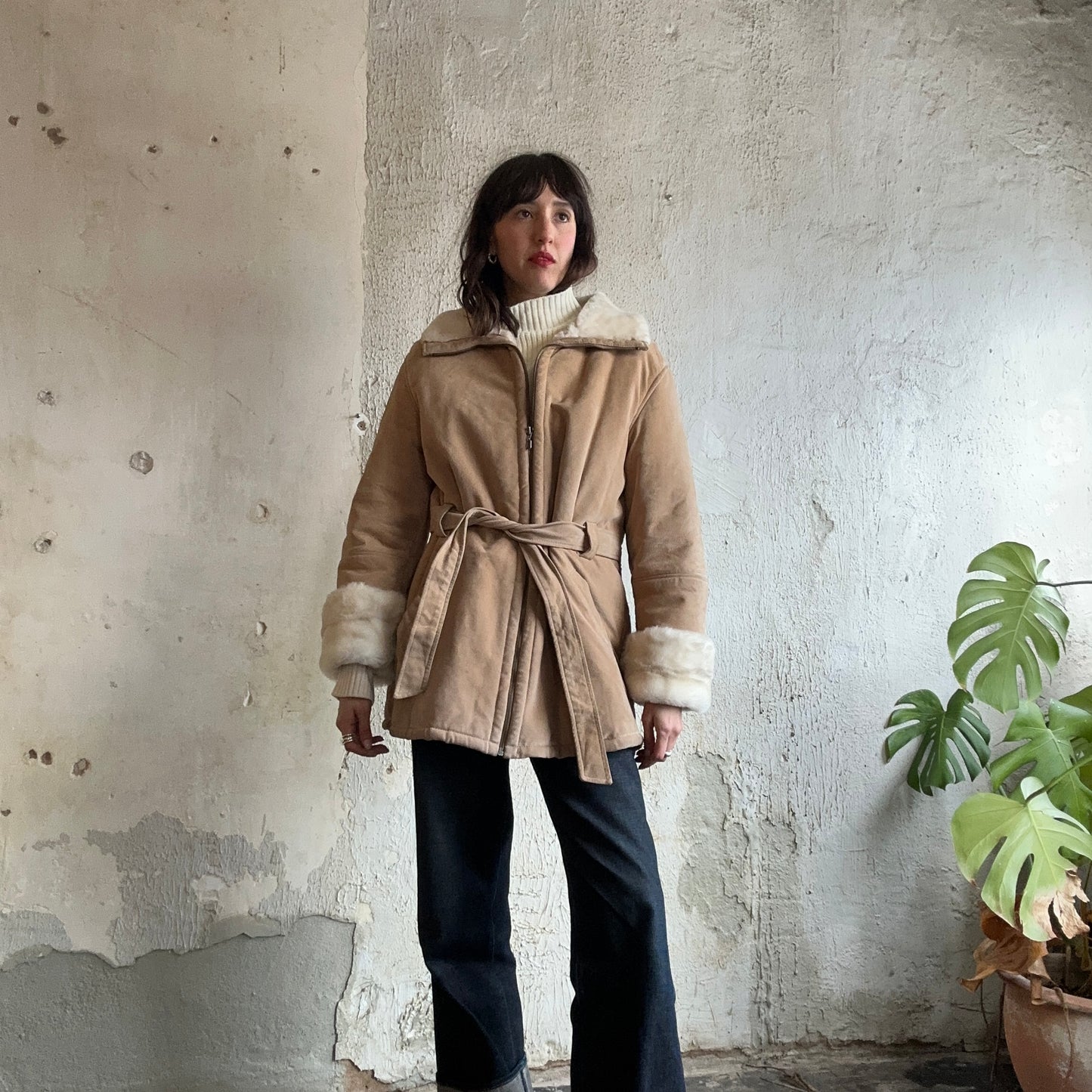 Wilson’s Suede Fir Lined Coat