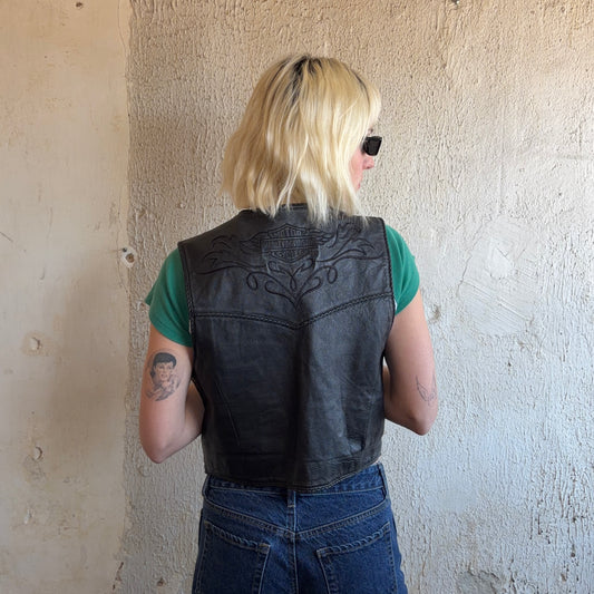 Harley Leather Vest L