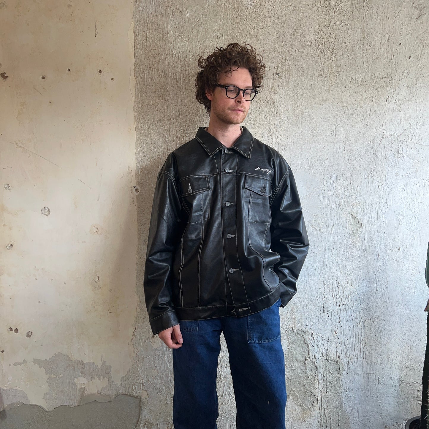 Goff Black Leather Jacket