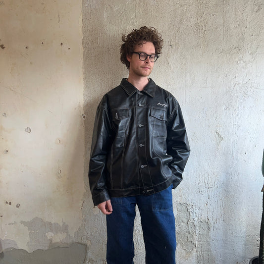 Goff Black Leather Jacket