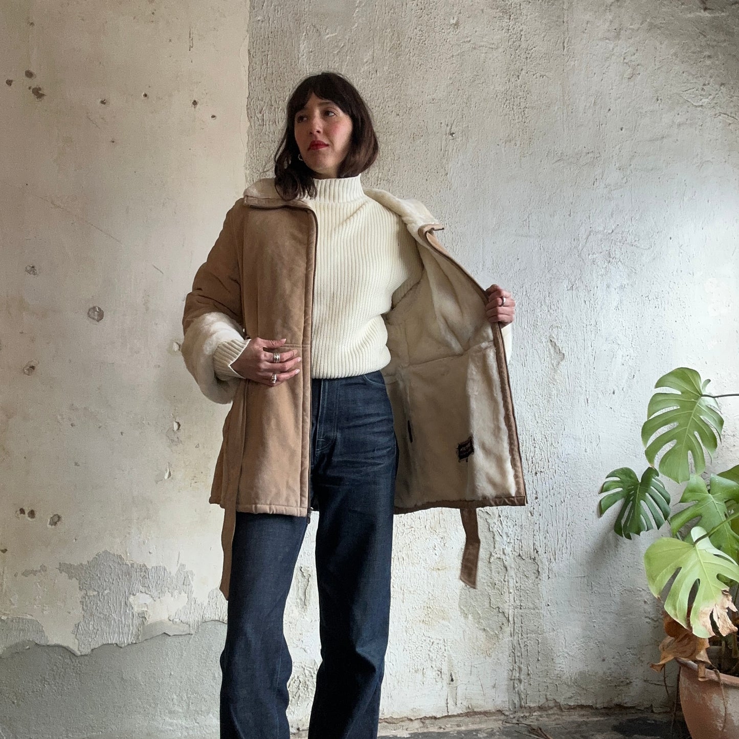 Wilson’s Suede Fir Lined Coat