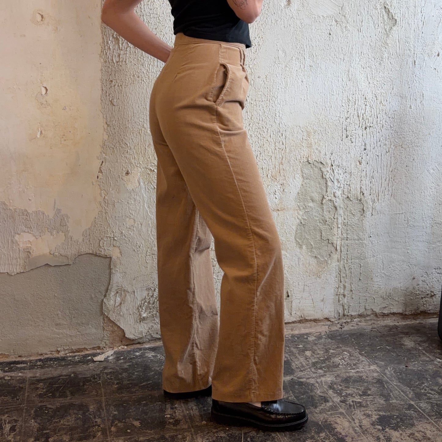 High Waisted Brown Cords 2