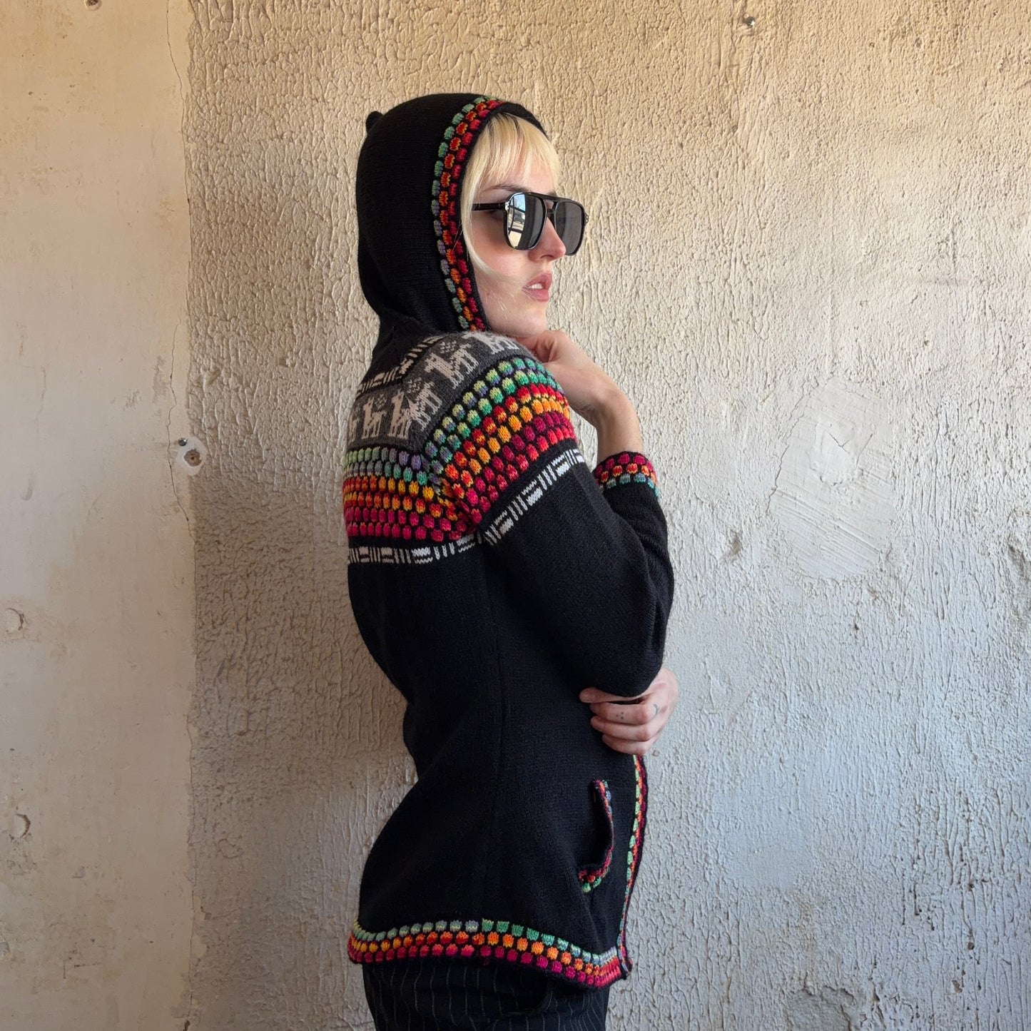 Mexican Woven Zip Sweater XS/S
