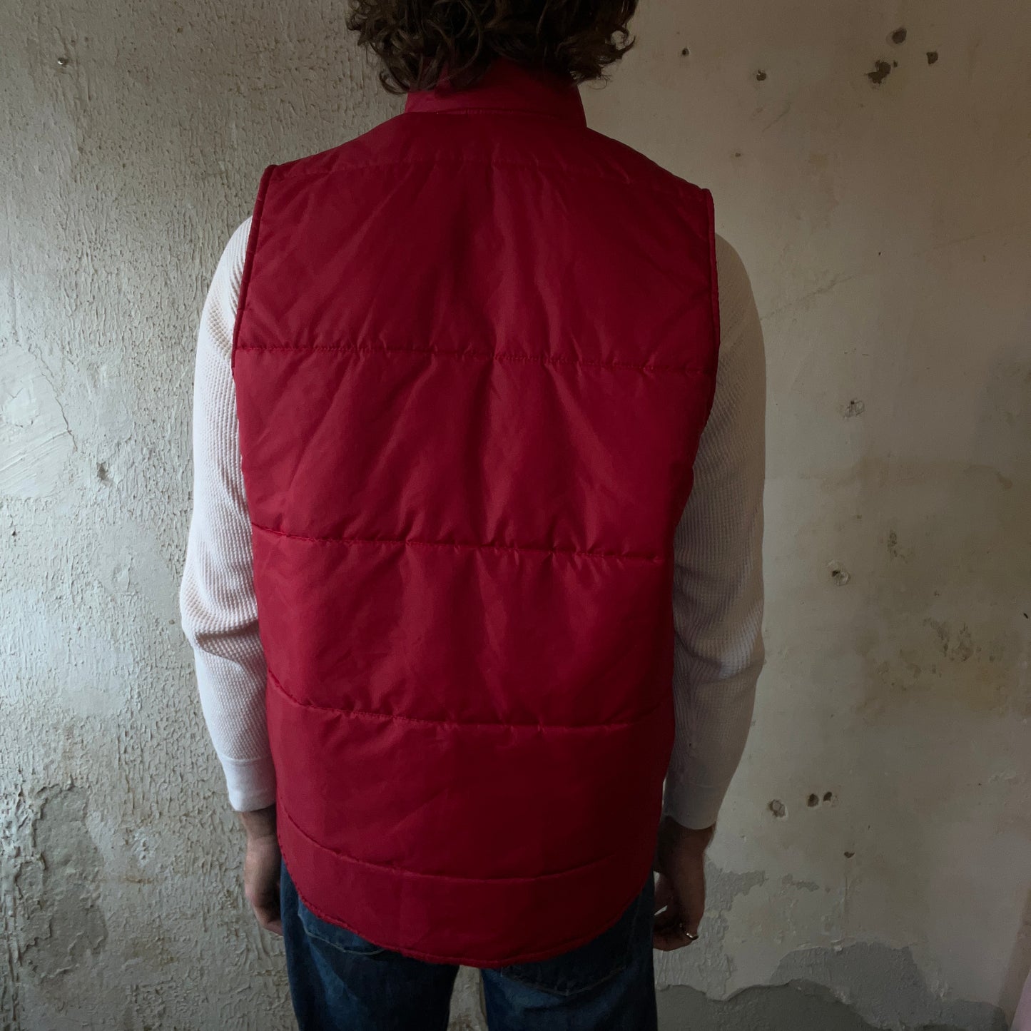 VTG DEAN RED PUFFER VEST