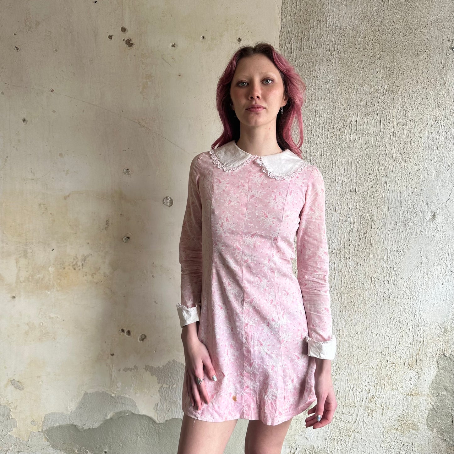 VTG Handmade Pink Dress XXS