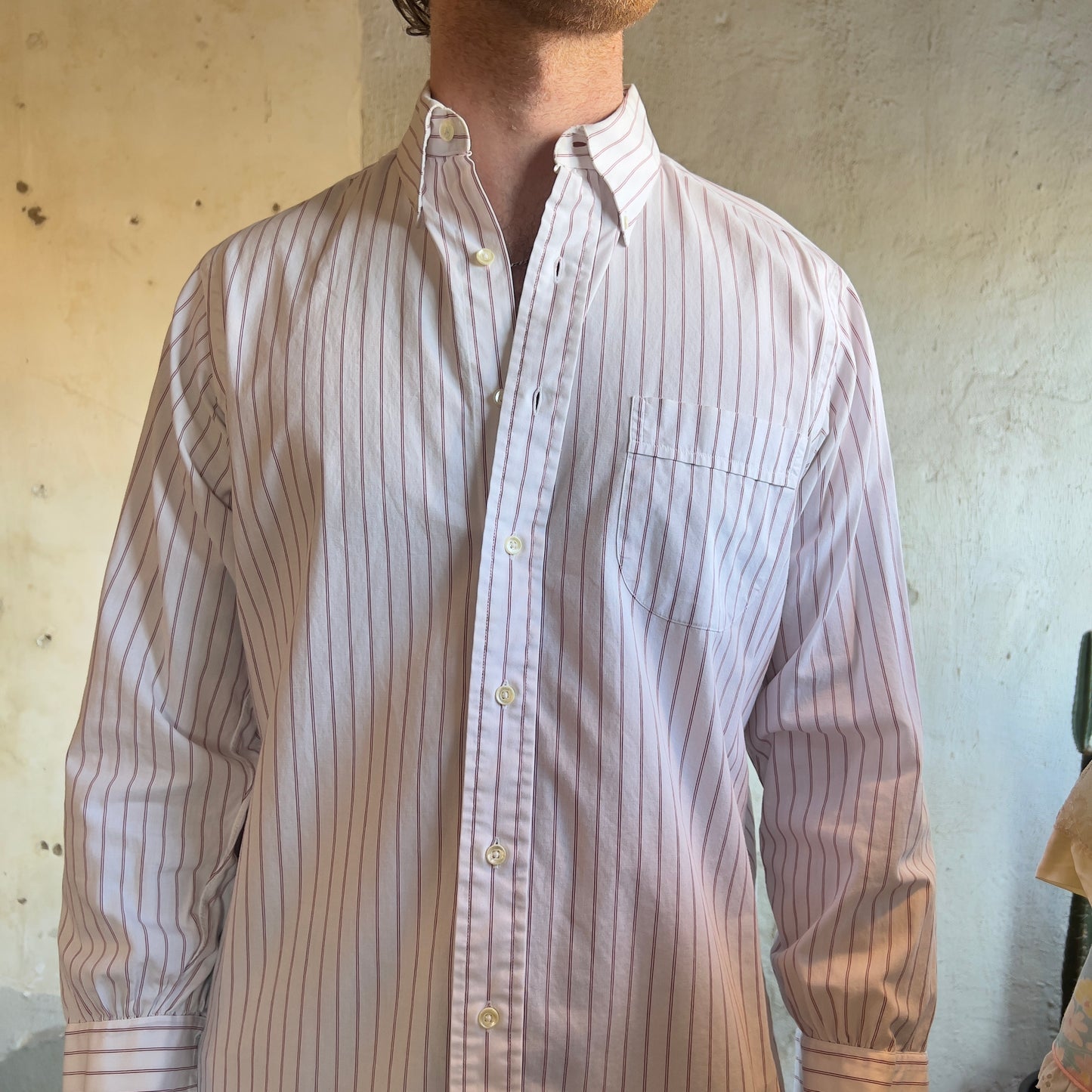 VTG Red and White Pinstripe Shirt