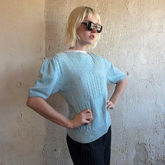 L’ORBIS Blue Knit Pullover M