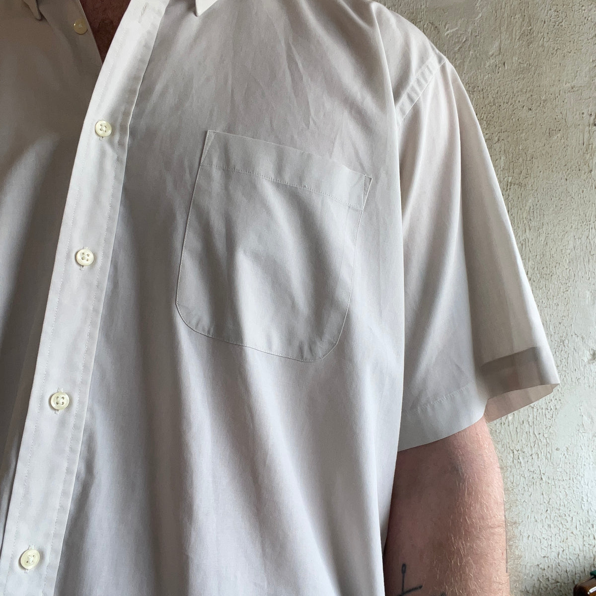 VTG Beige Button Short Sleeve Shirt