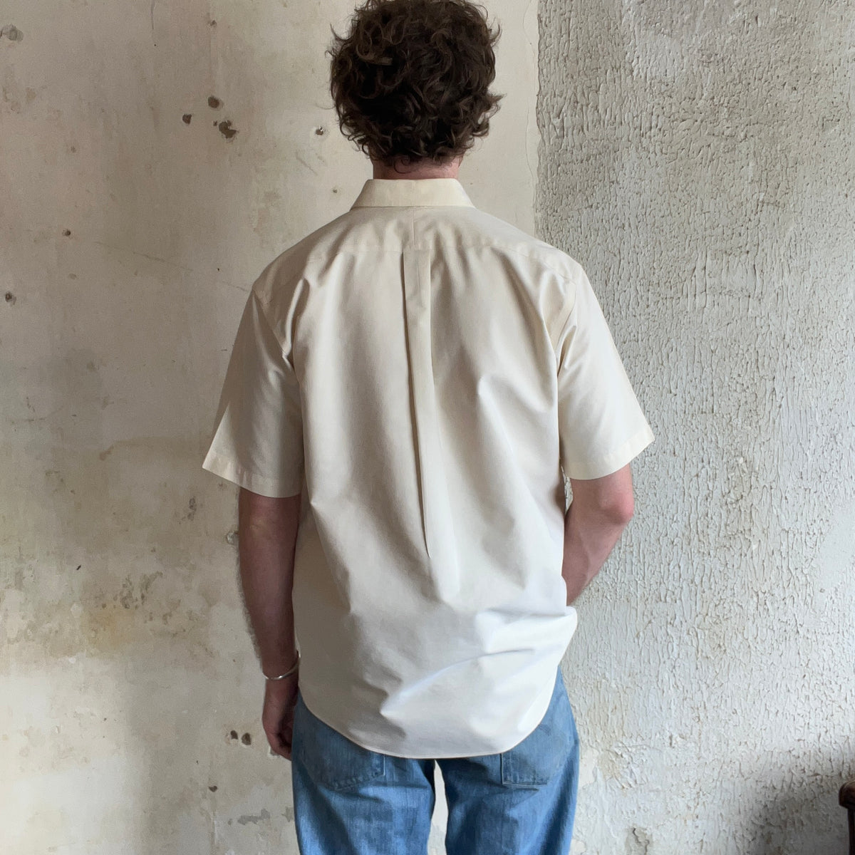 LL Bean Butter Yellow Short Sleeve Oxford Shirt