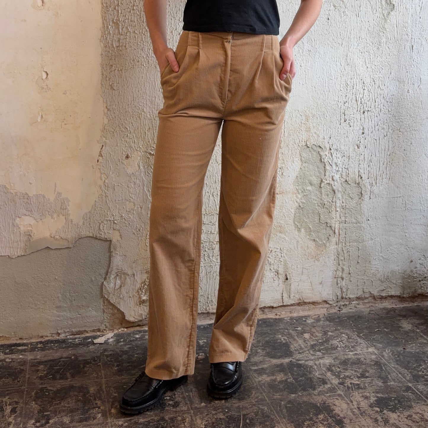 High Waisted Brown Cords 2