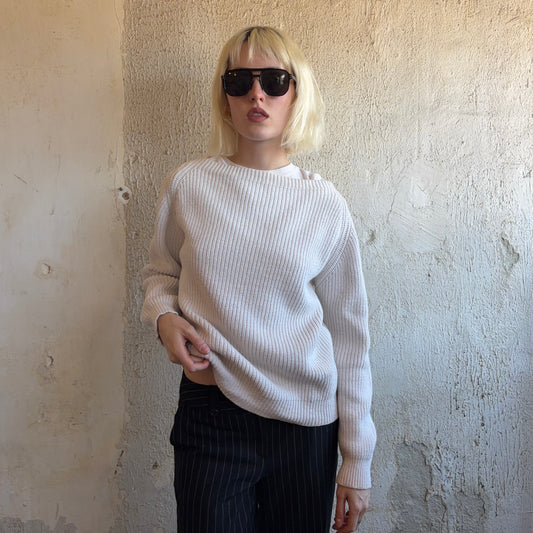 VTG Cream Knit S