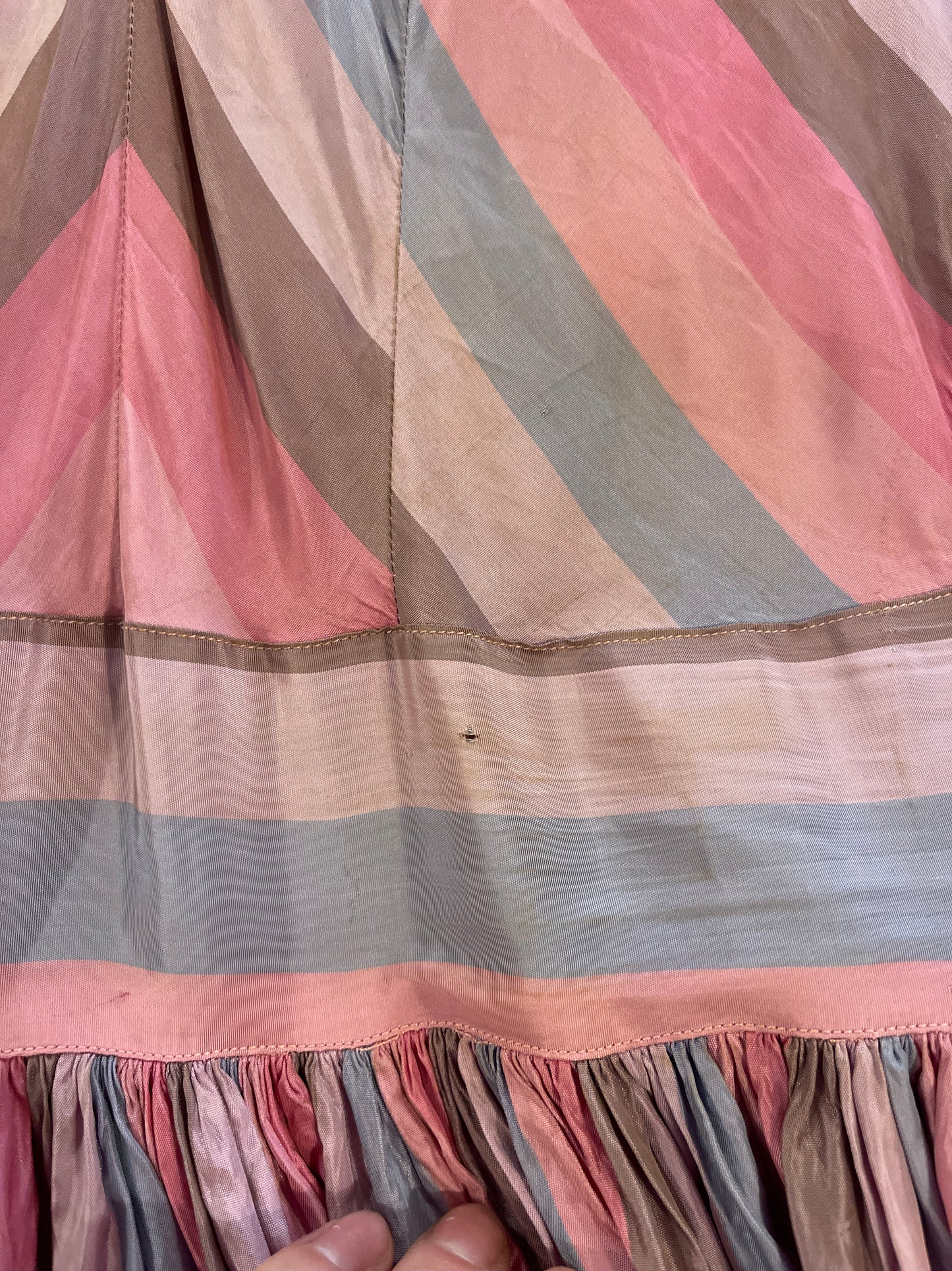 VTG Pinstriped Dress w/ High Buttons  XXS/XS