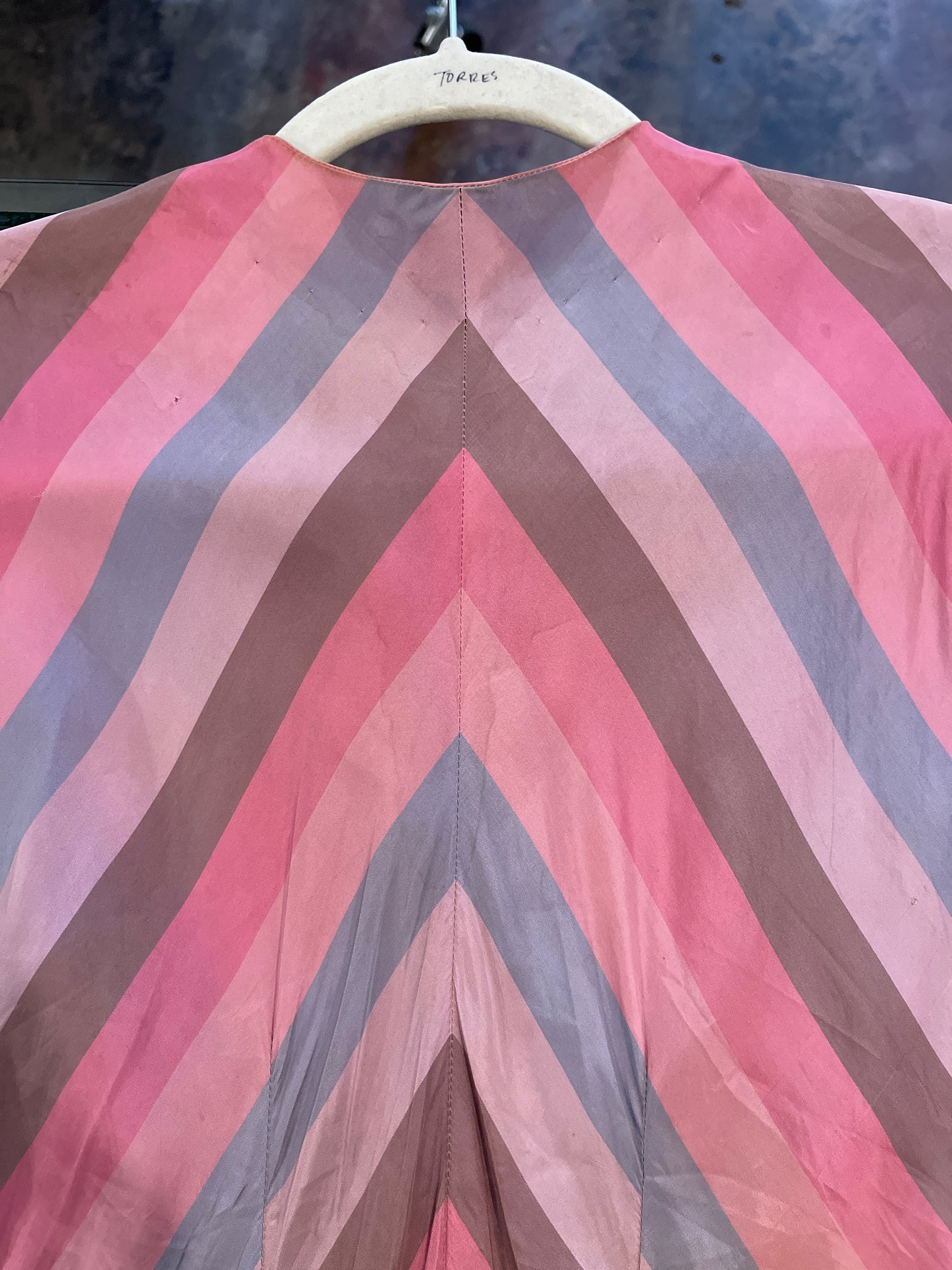 VTG Pinstriped Dress w/ High Buttons  XXS/XS