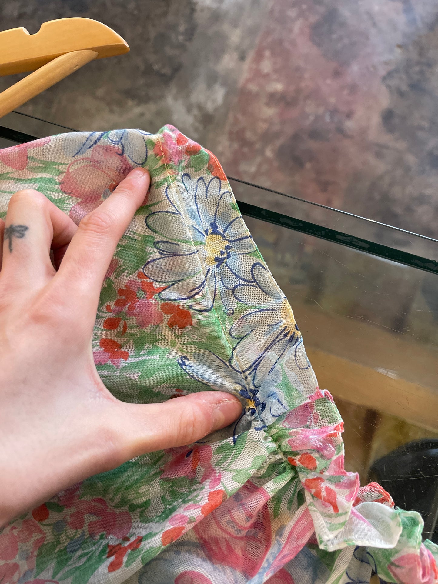 VTG Floral Layered Dress XXS
