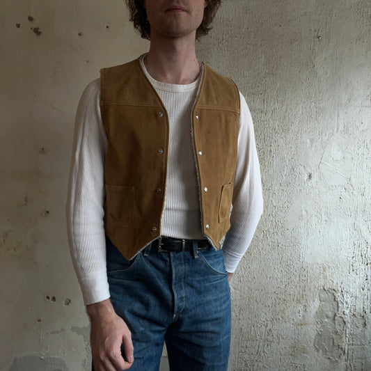 70s SHERPA SUEDE VEST