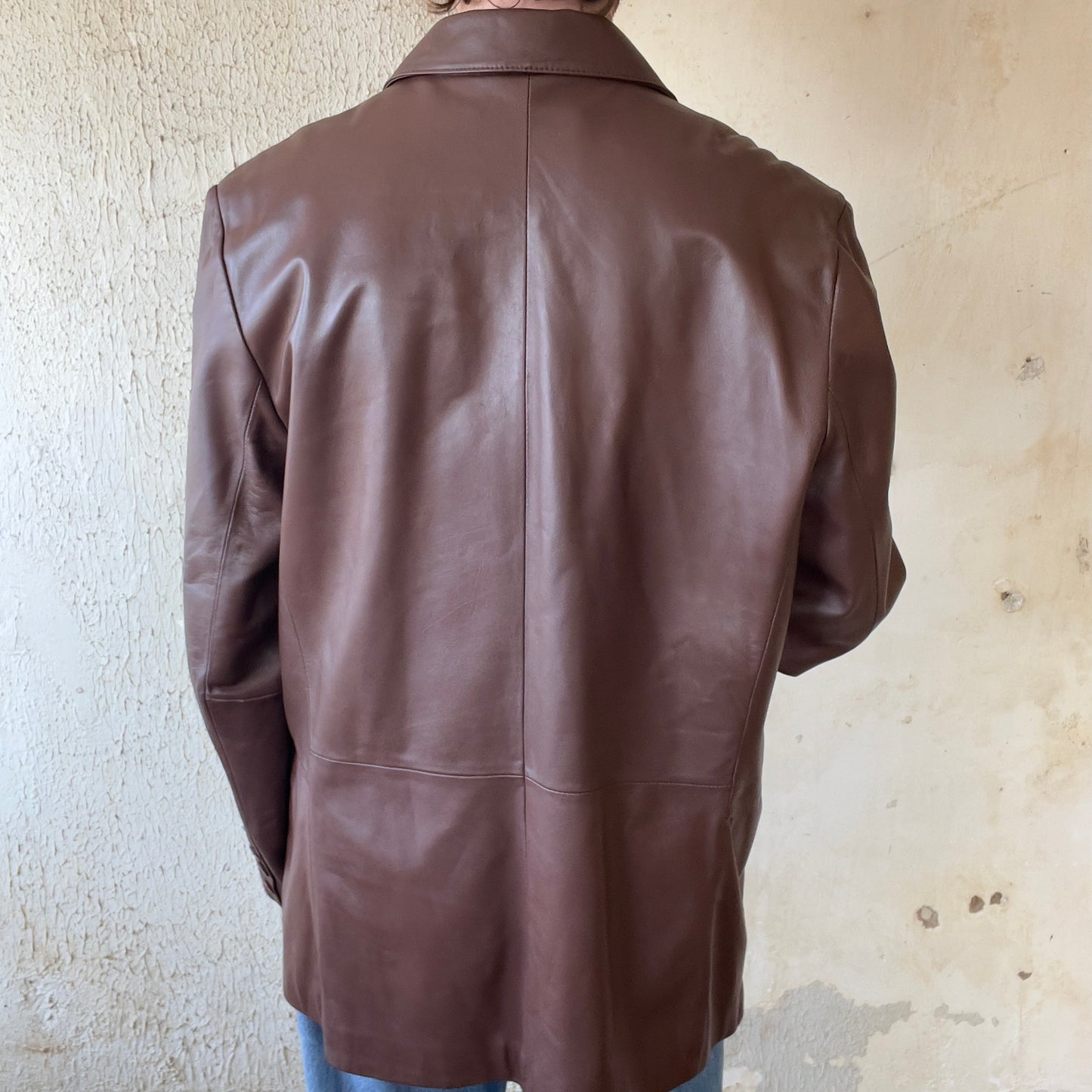 VTG JOSEPH BARRY BROWN LEATHER COAT