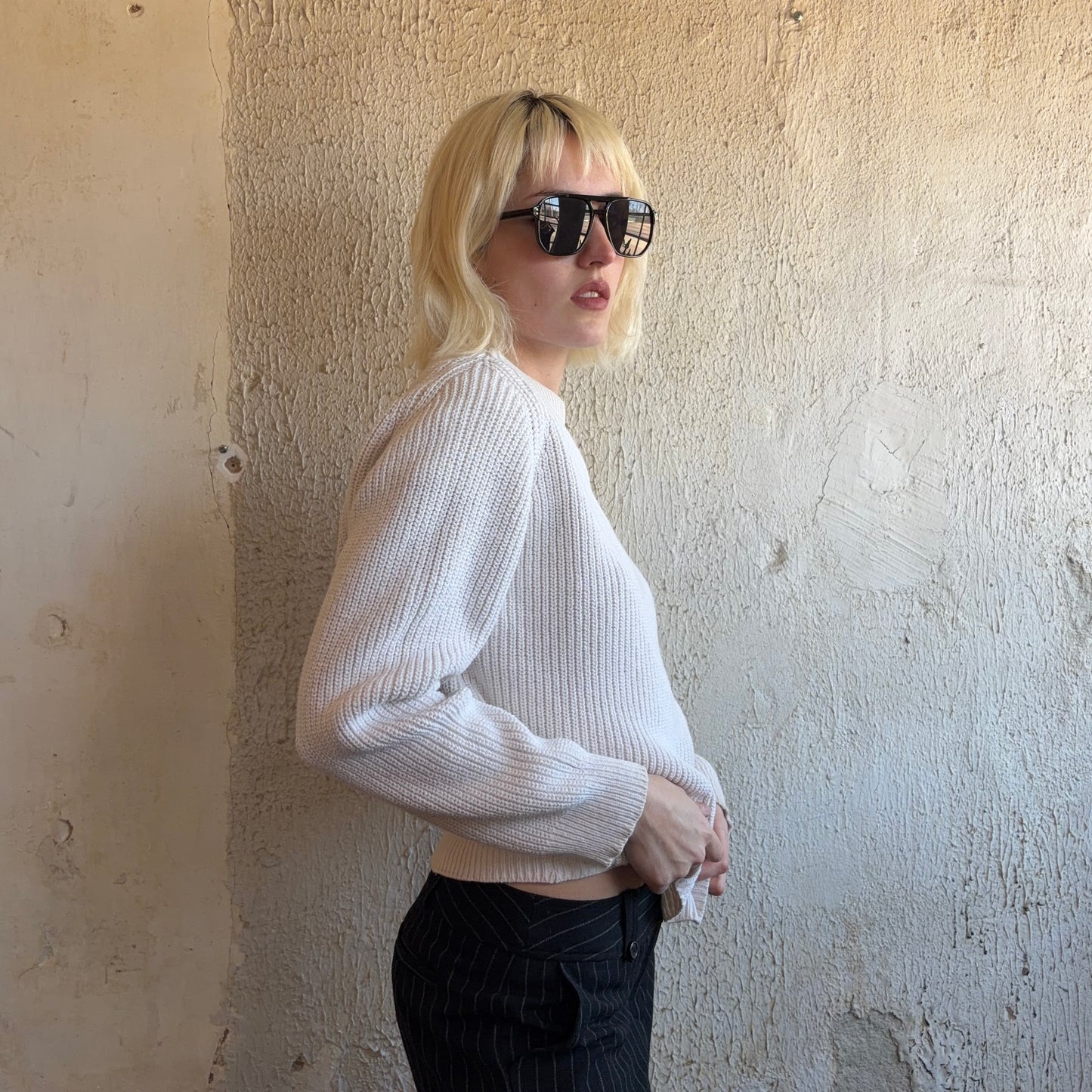 VTG Cream Knit S