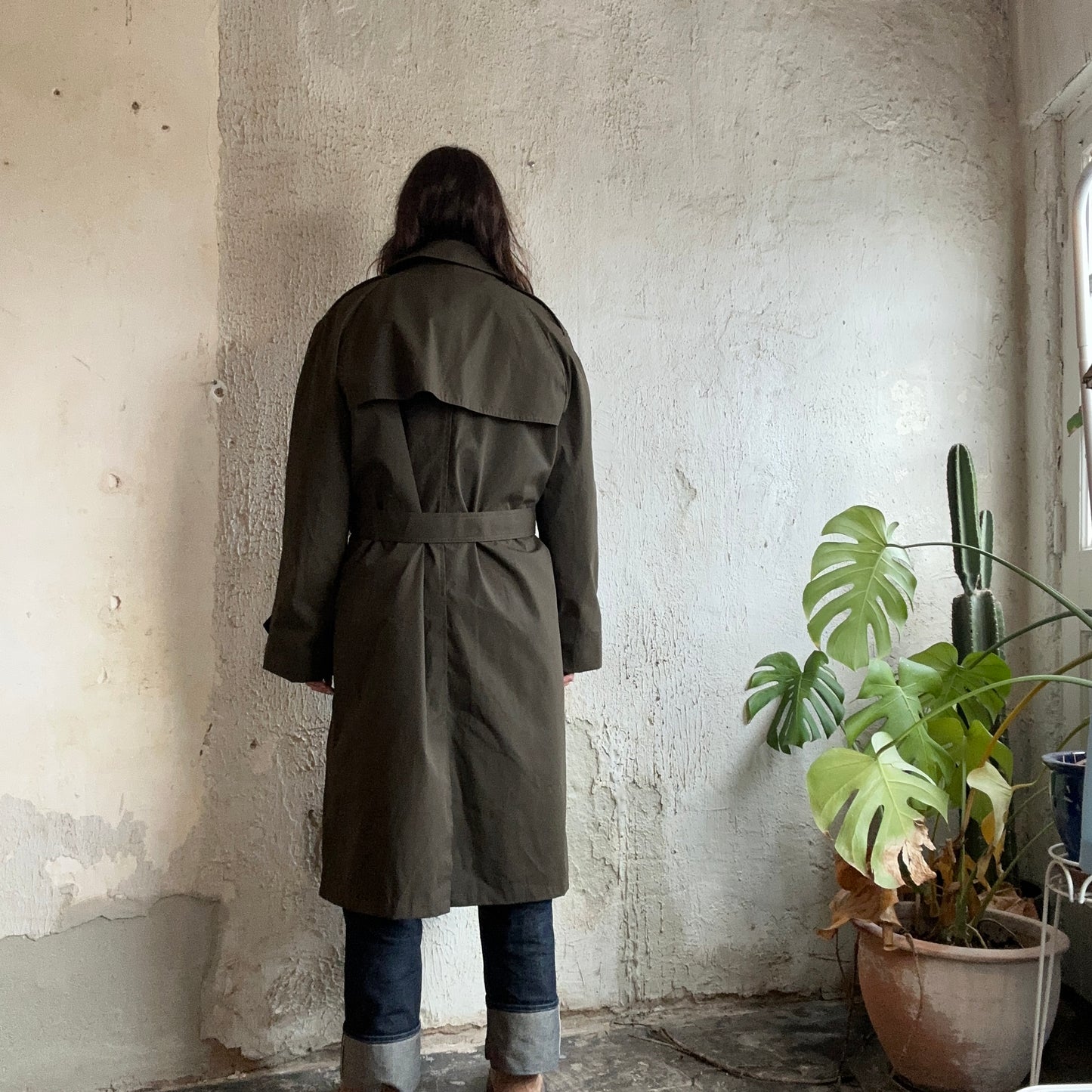 Double Breasted Green Military Coat