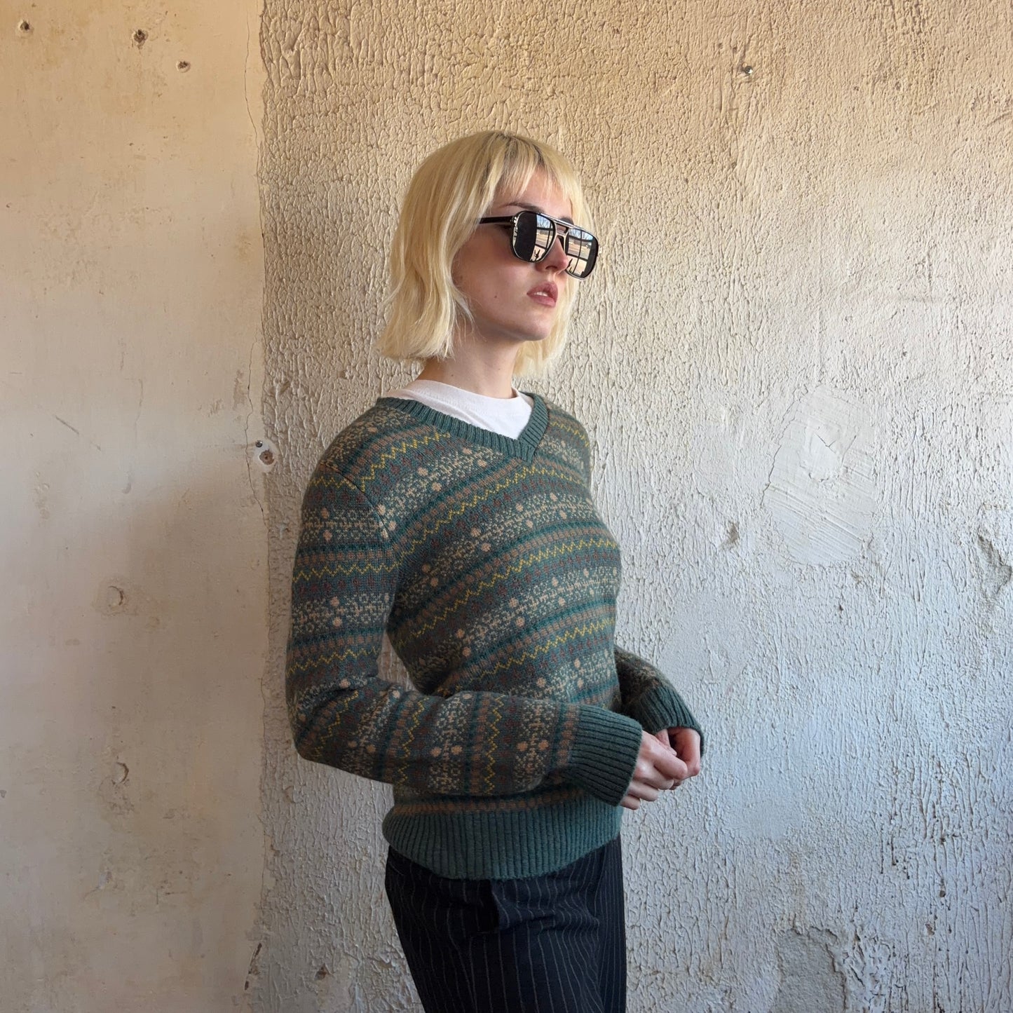 John Meyer Pattern Sweater M