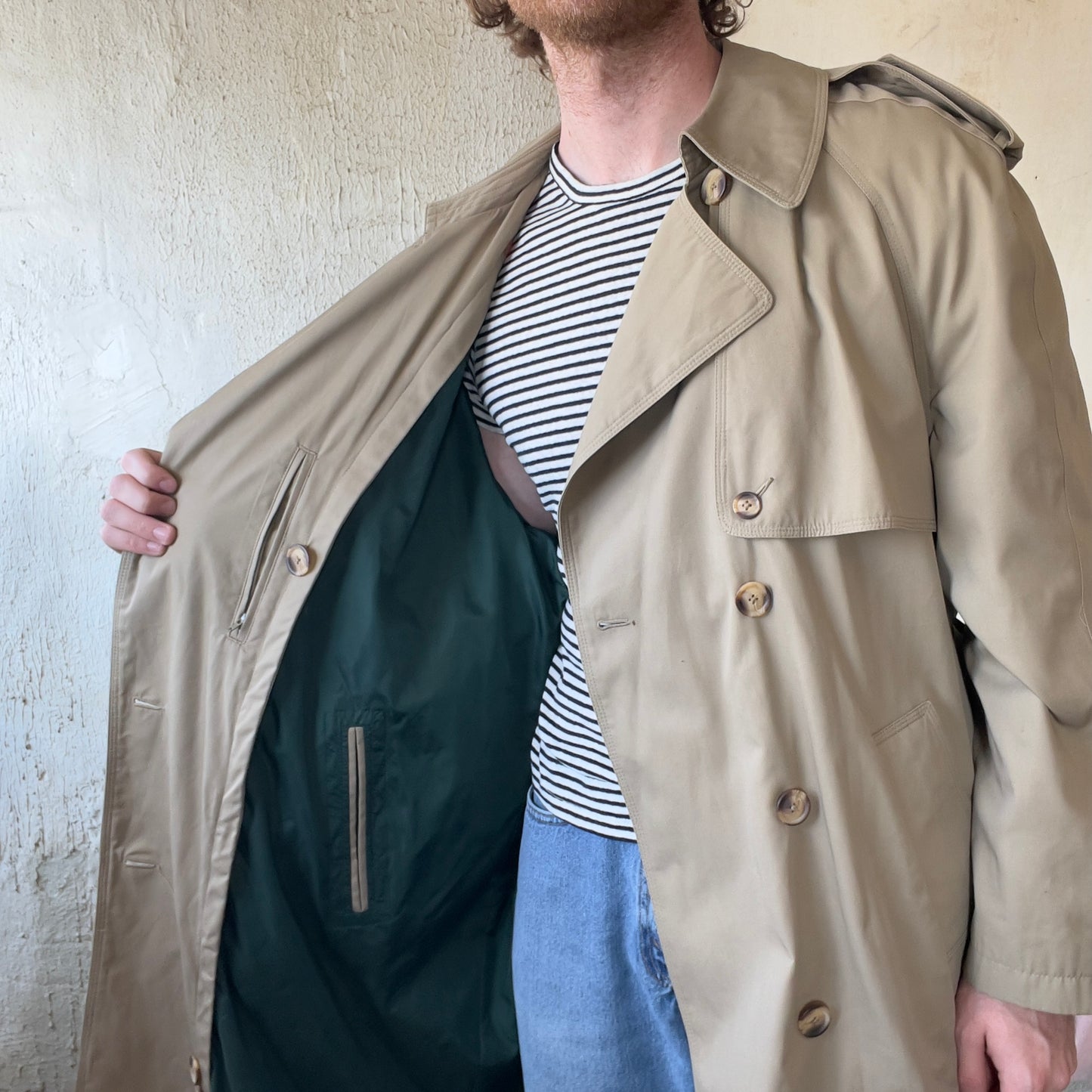 VTG GANT KHAKI TRENCH COAT