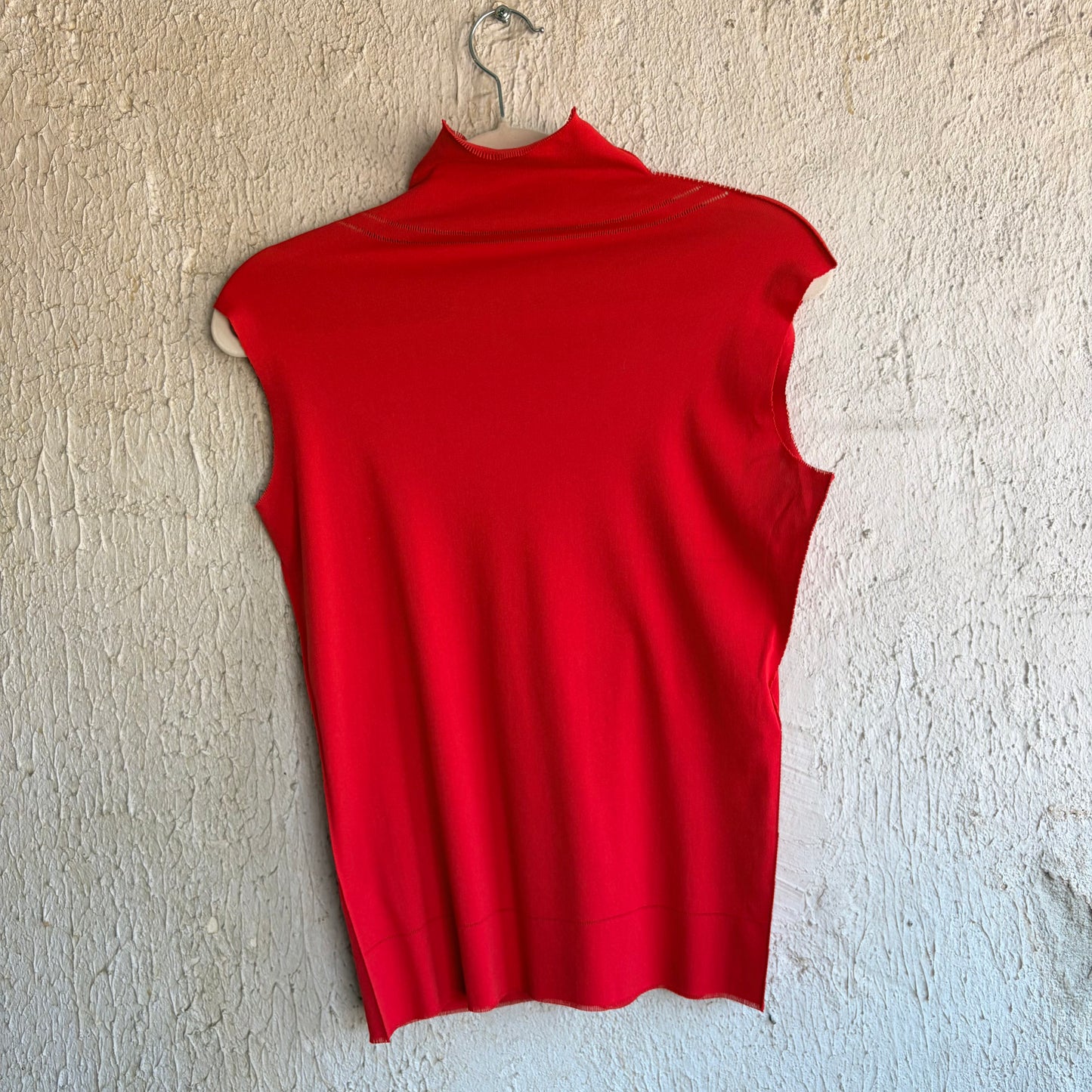 Issey Miyake Red Mock Neck