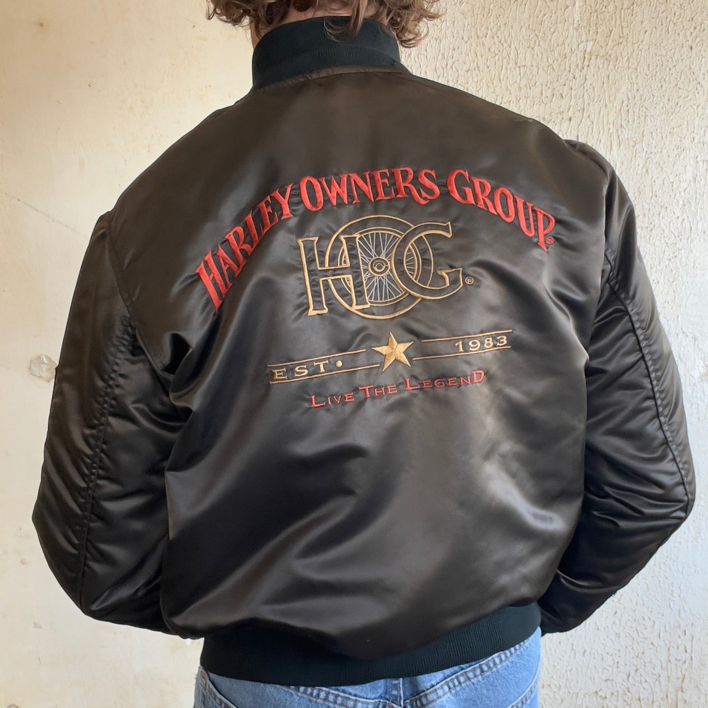 HARLEY DAVIDSON NYLON BOMBER MADE IN USA