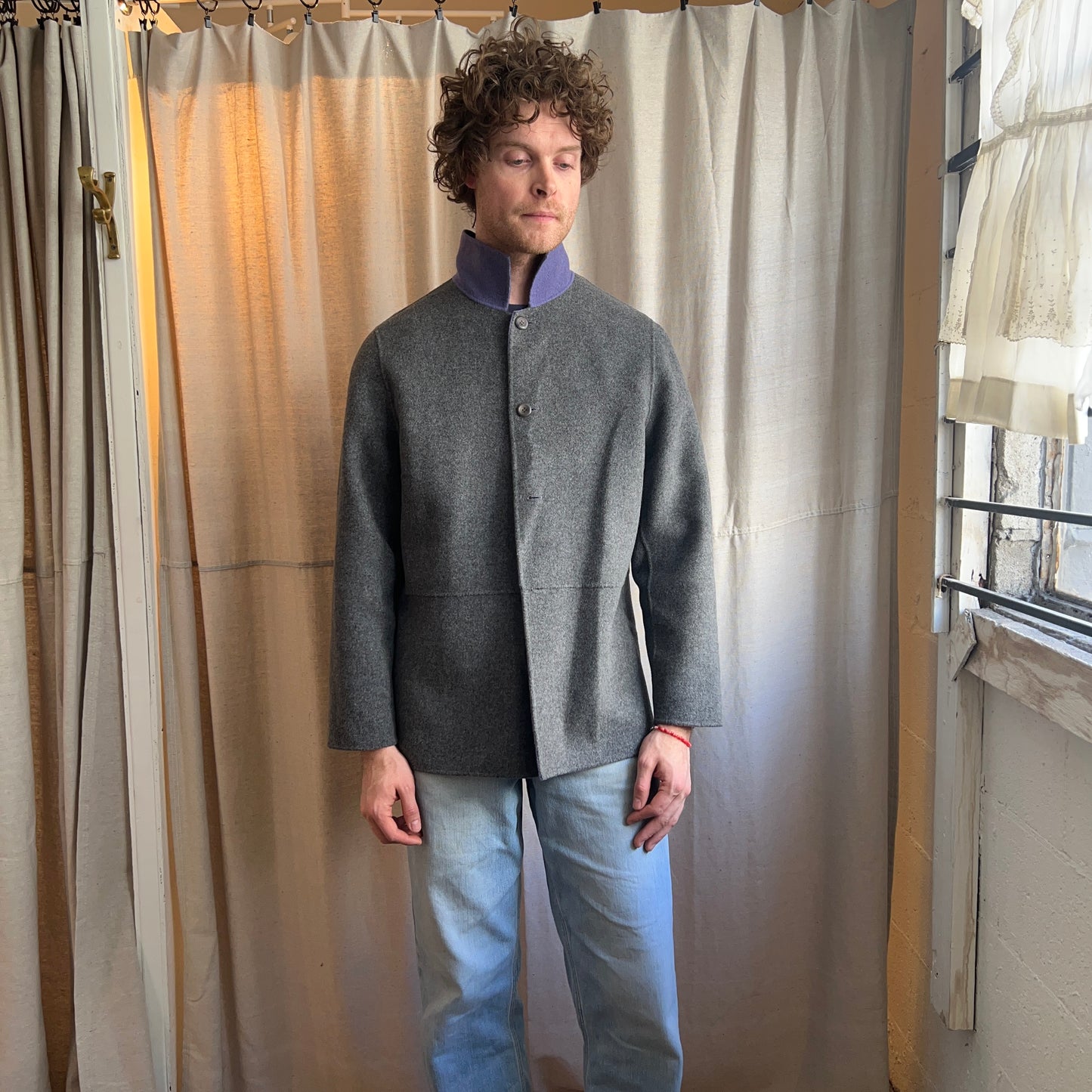 Reversible Purple and Grey Jacket