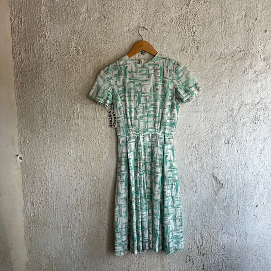 1950s Teal Blue Dress S