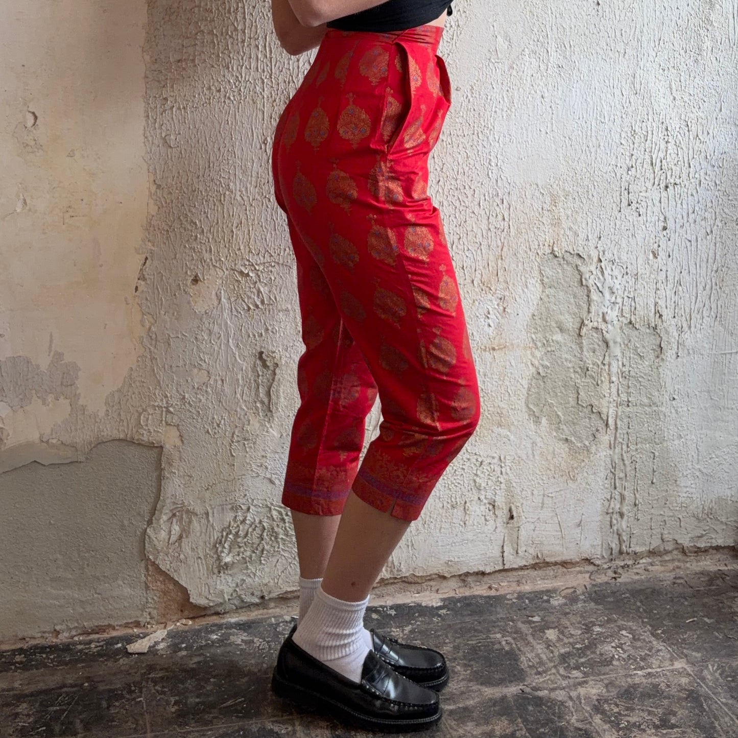 VTG Red Pattern Pants 0