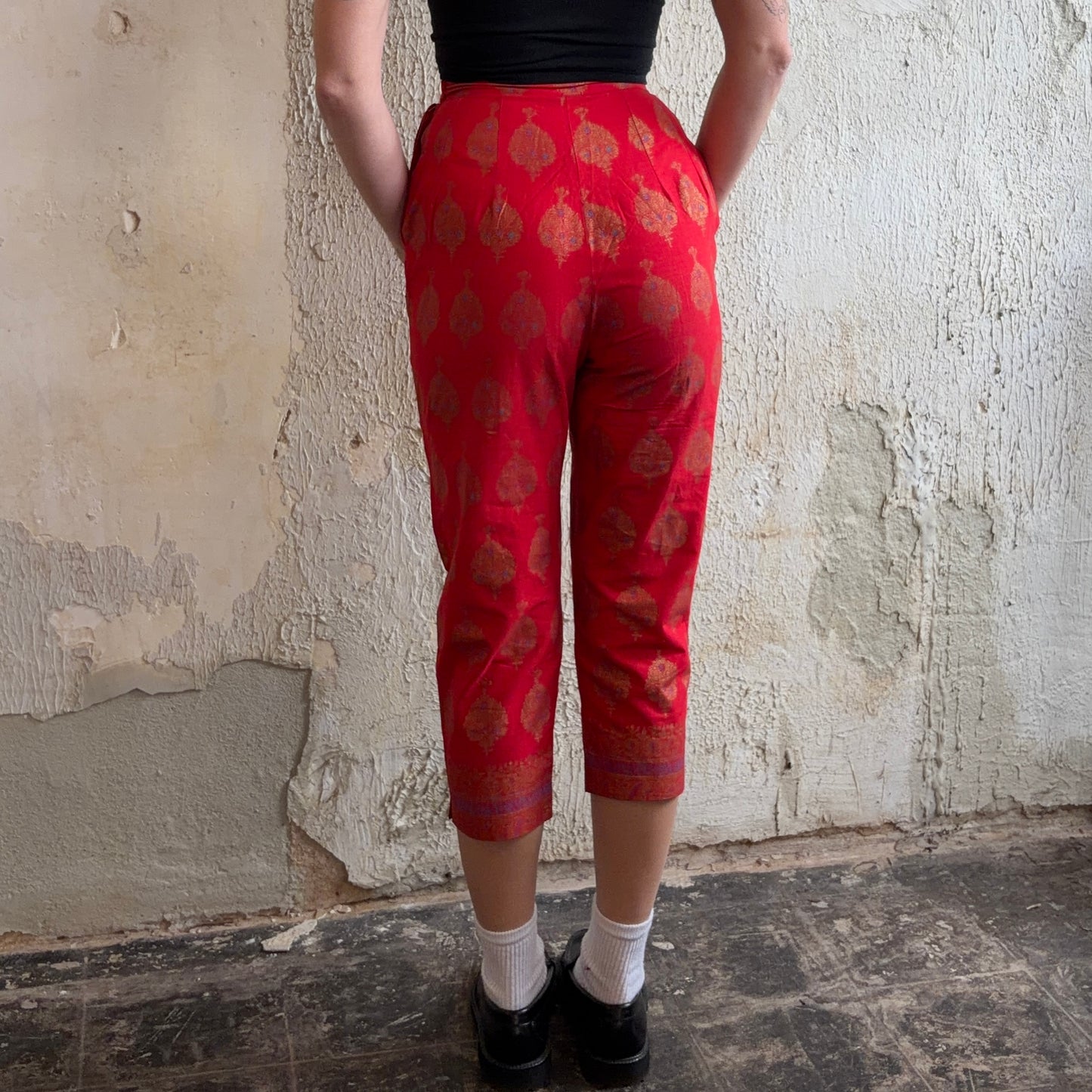 VTG Red Pattern Pants 0