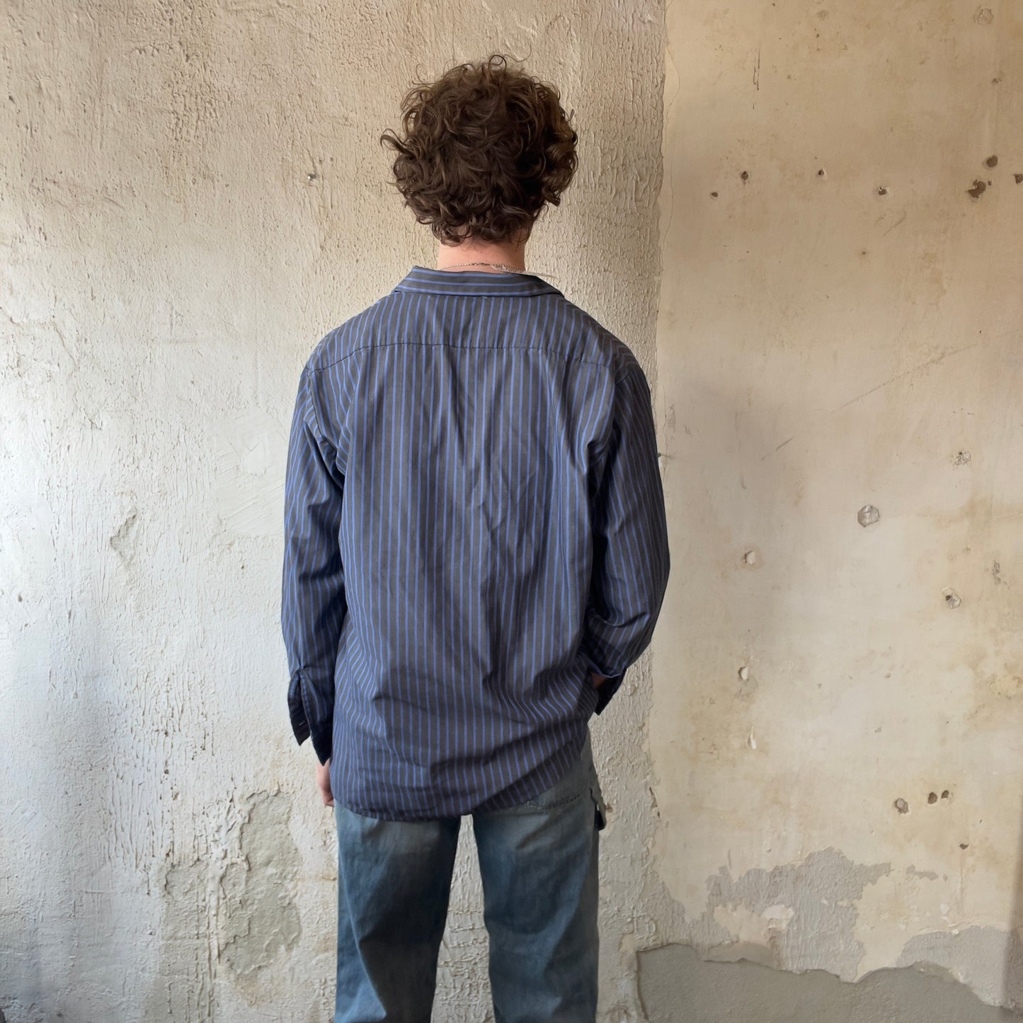 VTG Blue Striped Work Shirt