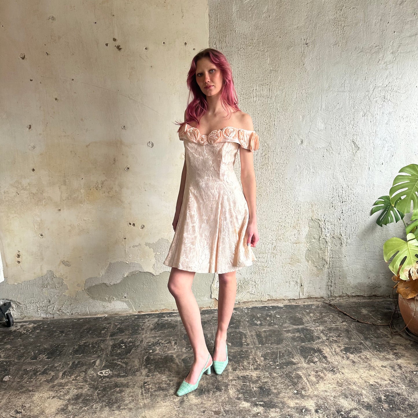 Pink Rose Dress M