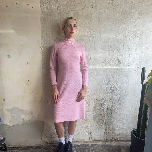 70’s Pink Longsleeve Dress XXS
