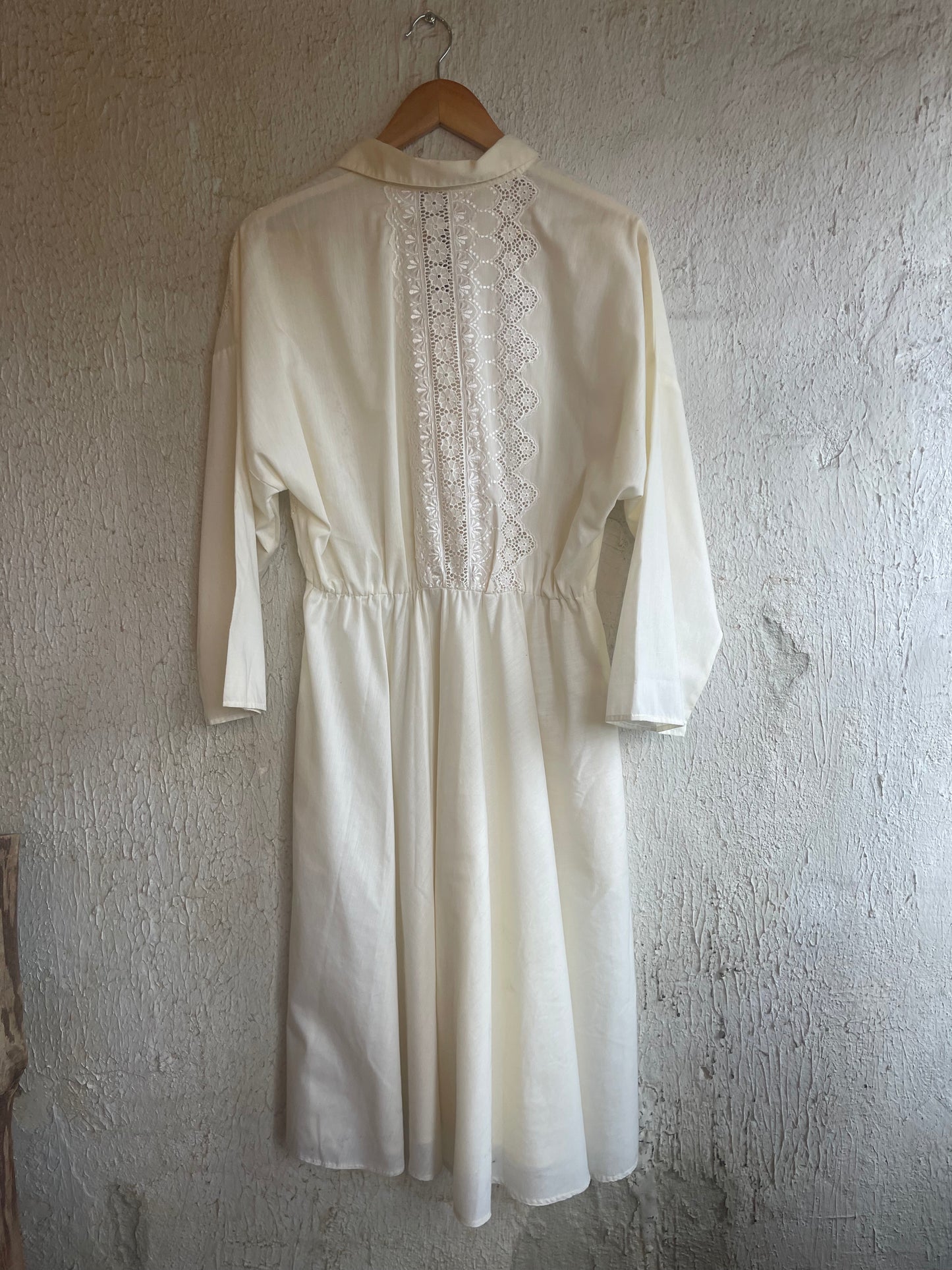 Vintage Cream Eyelet Dress
