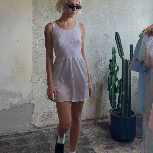 White Lace Slip XS