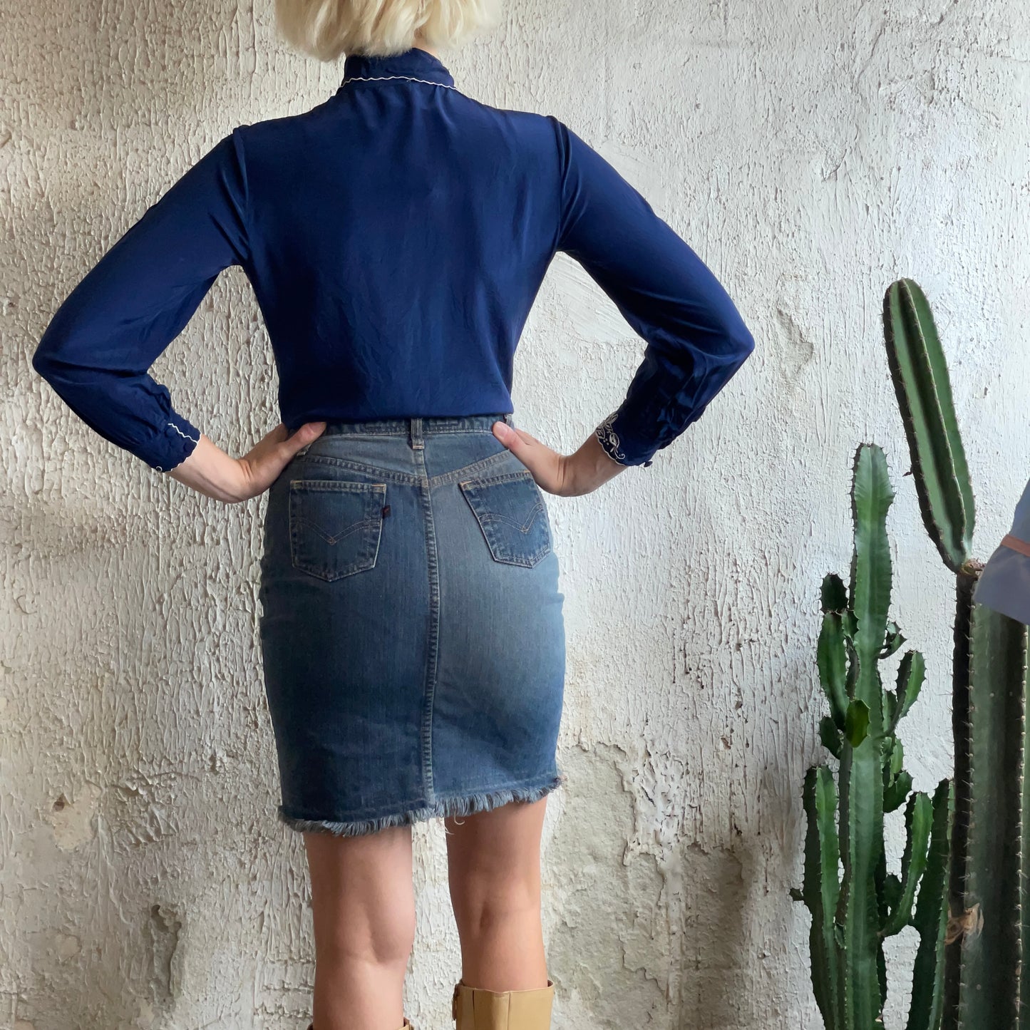 Jean Pencil Skirt