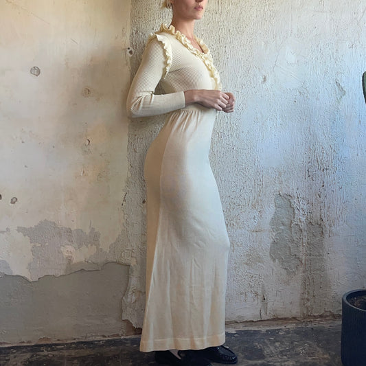 Knit Cream Dress XS