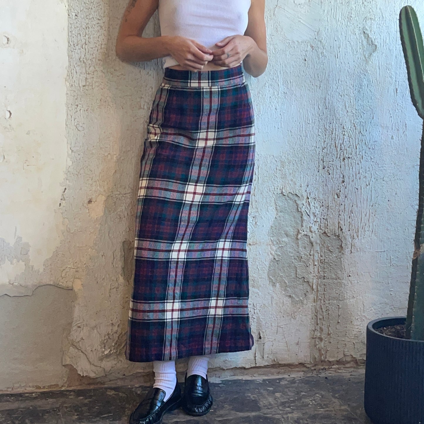 VTG Plaid Skirt S