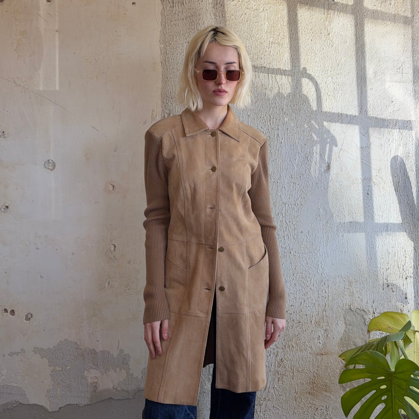 Vakko Sport Suede Coat M