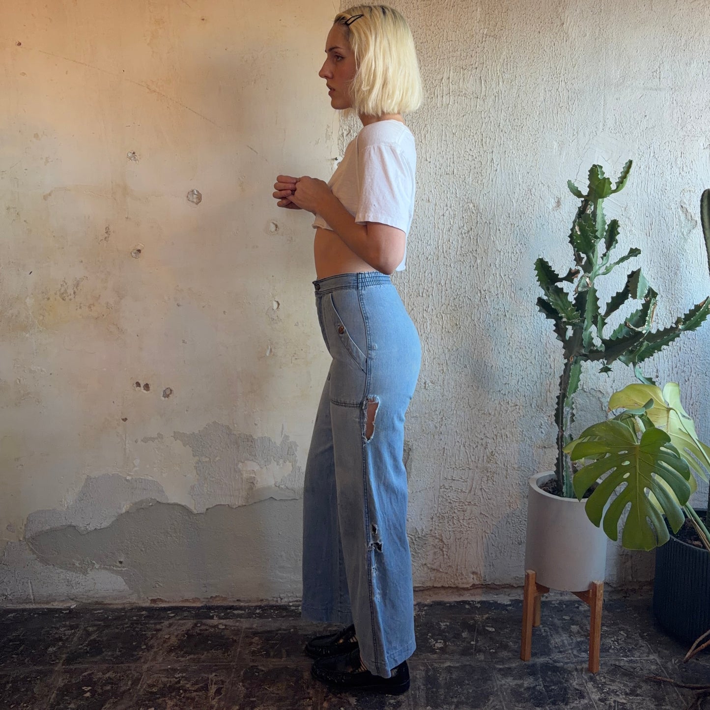 Distressed Vintage Pocket Jeans Sz. 2