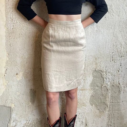 Liz Claiborne Linen Pencil Skirt S