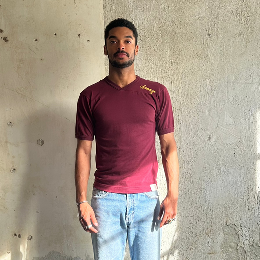 VTG “Sonnye” Burgundy Short Sleeve Shirt S