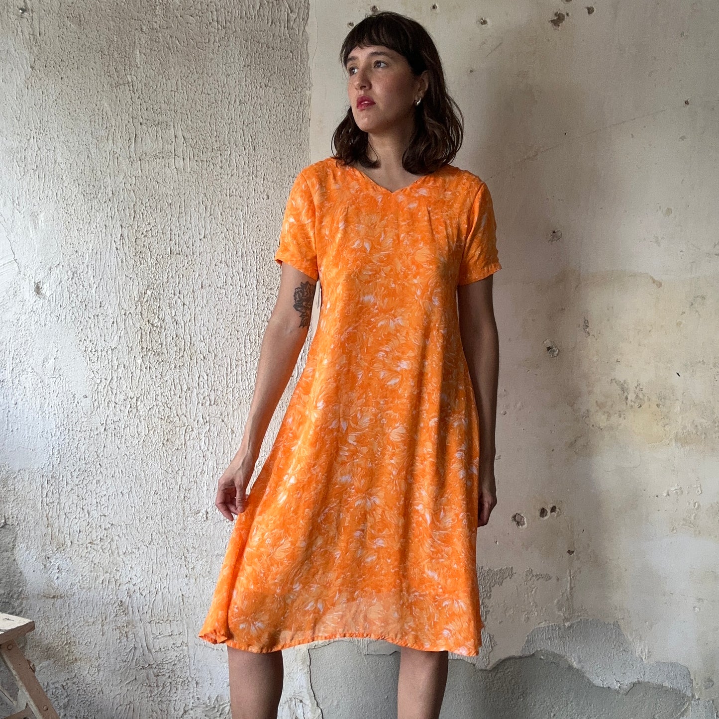VTG. Summer Clementine Chiffon Dress S