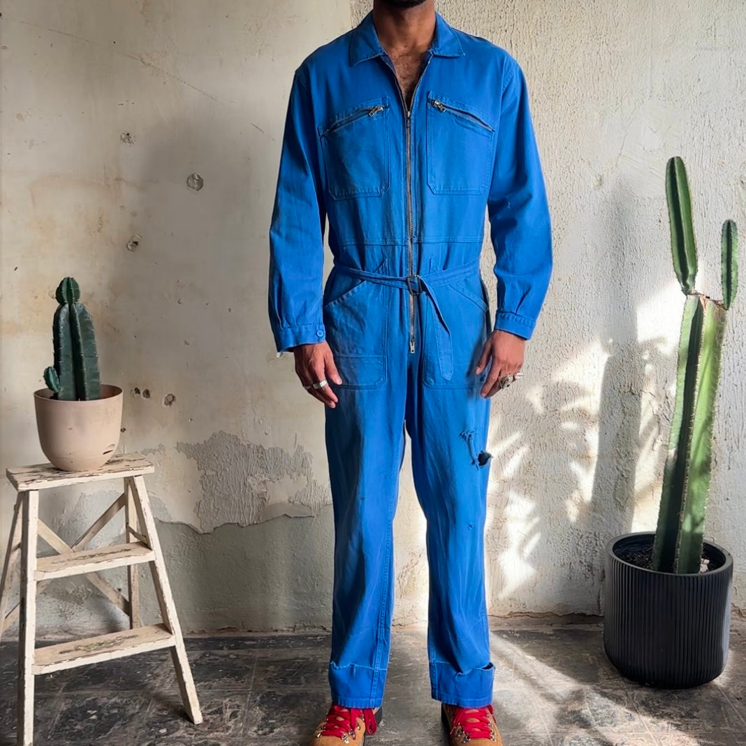 VTG Blue Workwear Jumpsuit XL