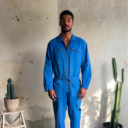 VTG Blue Workwear Jumpsuit XL