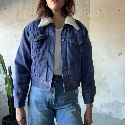 VTG Sherpa Denim Jacket XS