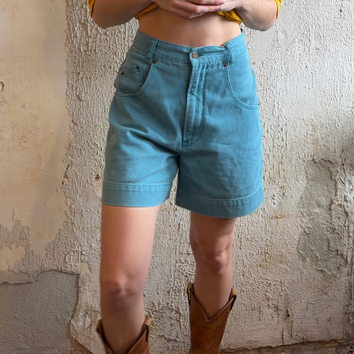 Teal Jean Shorts S
