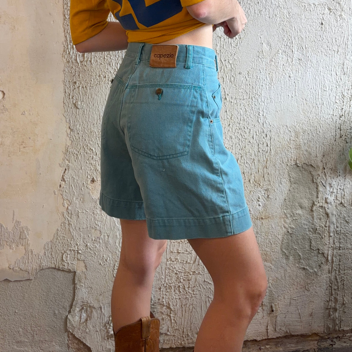 Teal Jean Shorts S