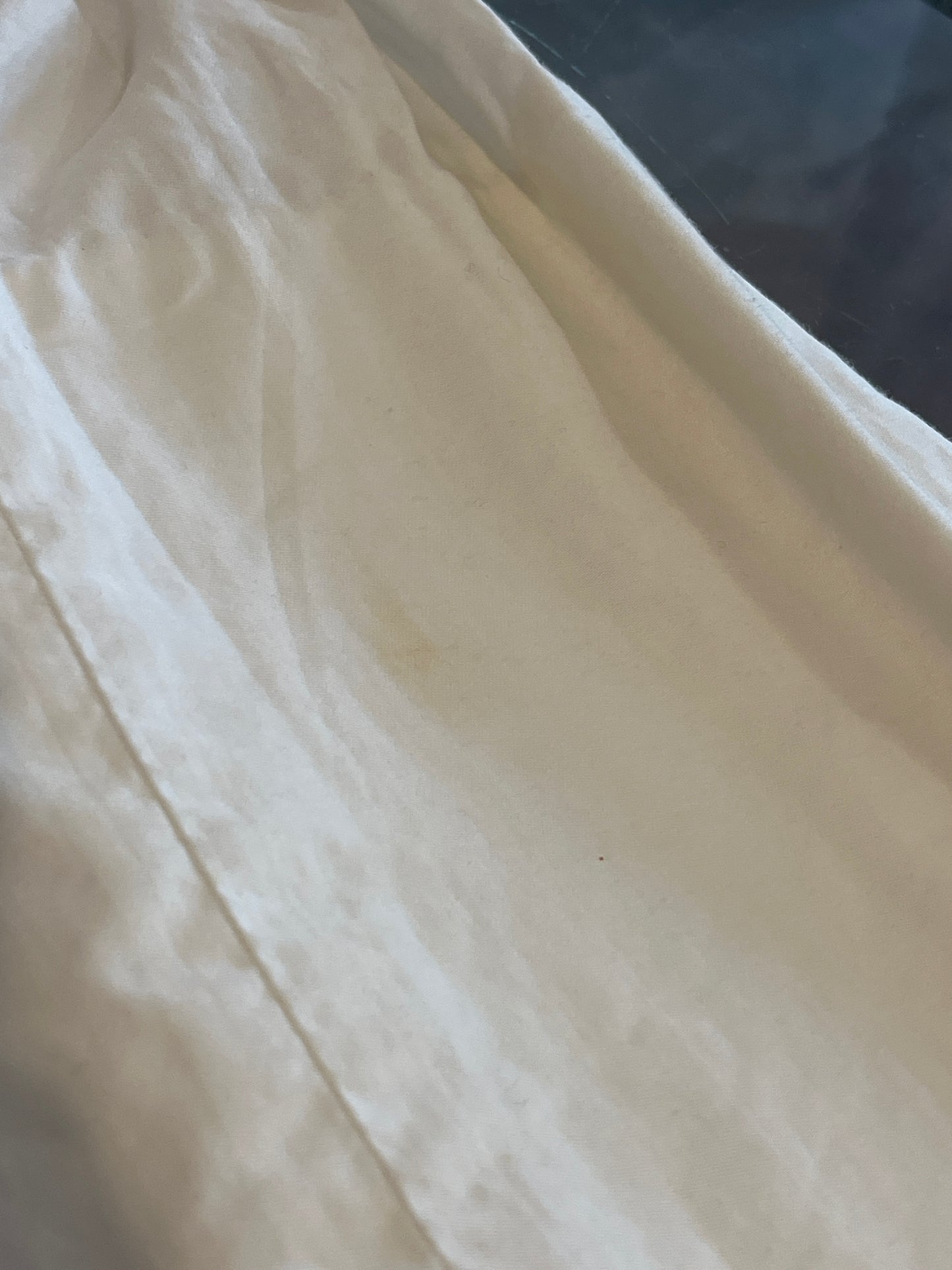 VTG White Pleated Dress With Sequin Detail