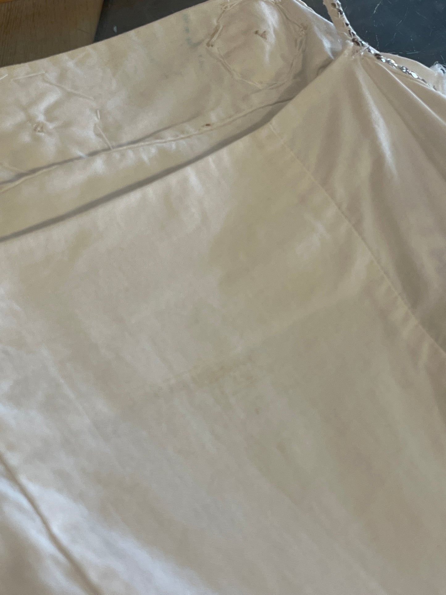VTG White Pleated Dress With Sequin Detail